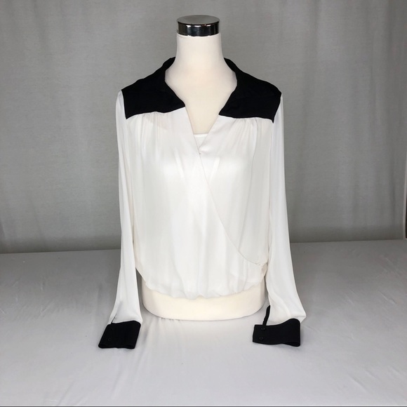 Michael Stars Tops - ✨HP✨Michael Stars Black/Ivory Long Sleeve Top S